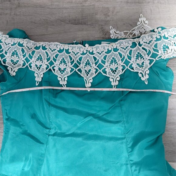 Vintage Turquoise Dress - Picture 5 of 7